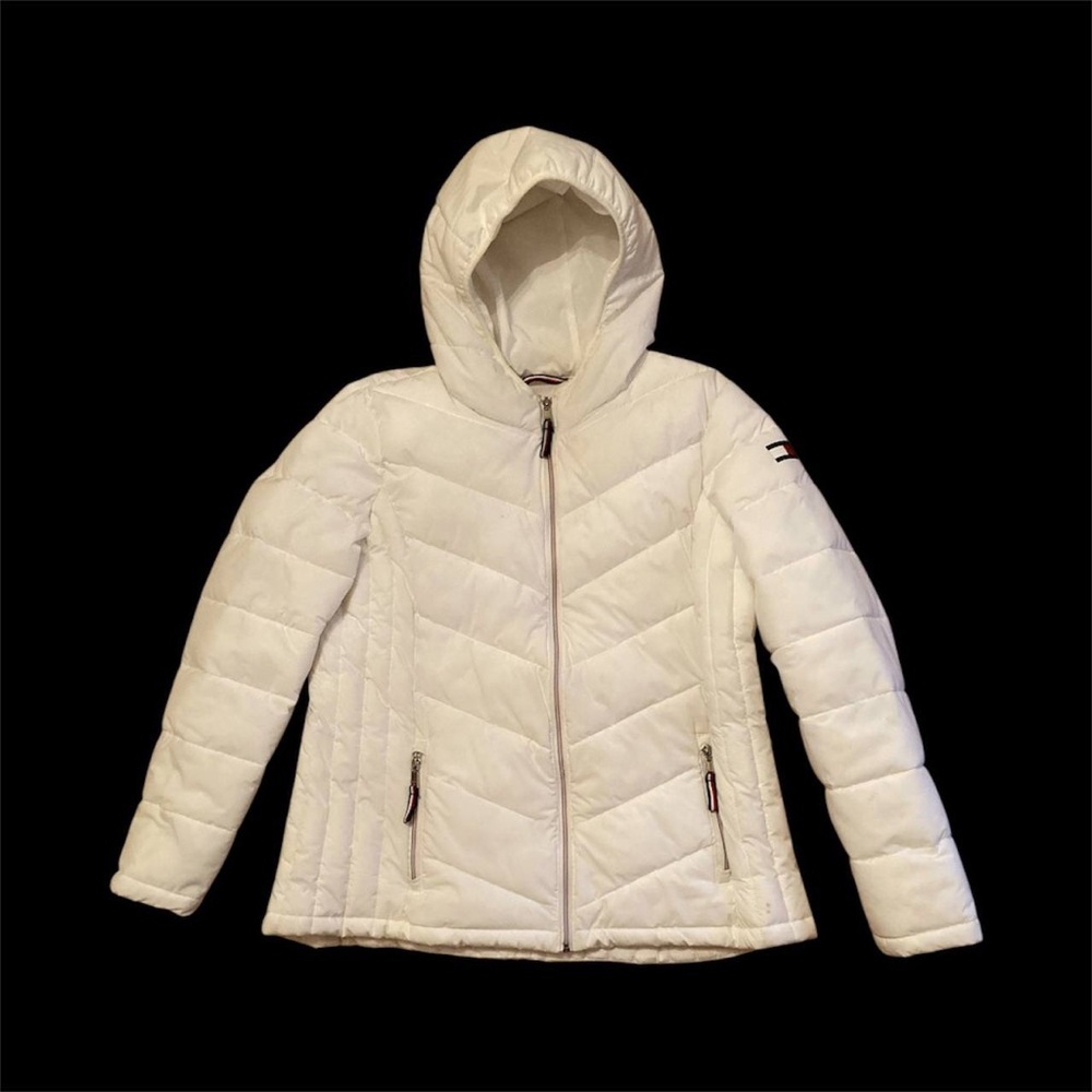 Tommy Hilfiger Women's White Puffer Jacket - XL